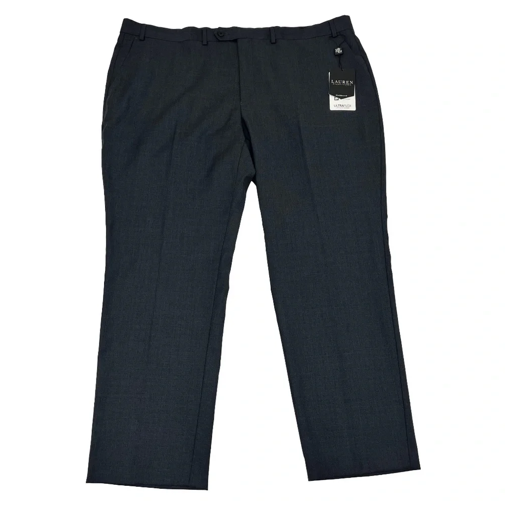 Lauren Ralph Lauren Mens 44x30 Suit Trouser Gray Classic Fit‎ Ultra Flex Stretch